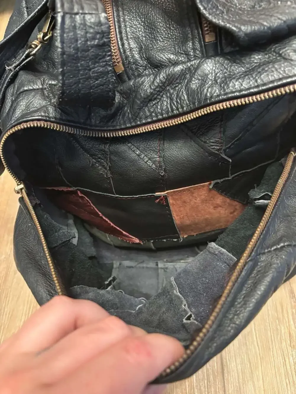 70s Vintage Large Black Genuine Cowhide Leather Travel Duffle Weekender Bag